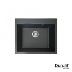 Ένθετος Νεροχύτης Γρανιτένιος Συνθετικός Duralit Με 1 Γούρνα 60x50 εκ. KZ060 Graphite 